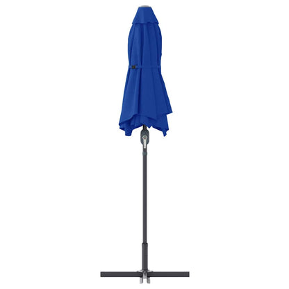 vidaXL Garten-Sonnenschirm Azurblau 370 x 197 x 239 cm