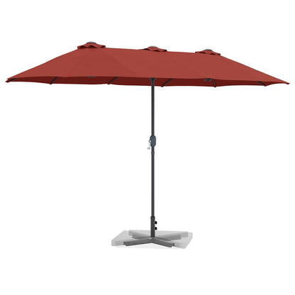 vidaXL Garten-Sonnenschirm Terrakotta 370 x 197 x 239 cm