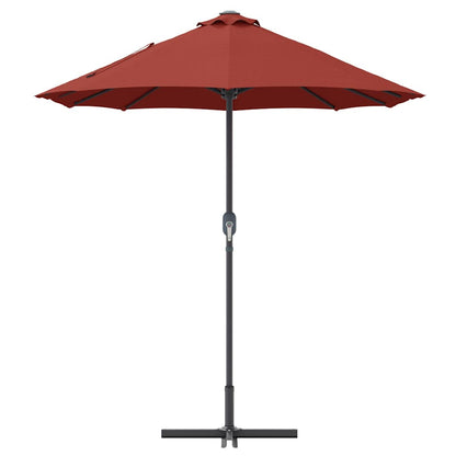 vidaXL Garten-Sonnenschirm Terrakotta 370 x 197 x 239 cm