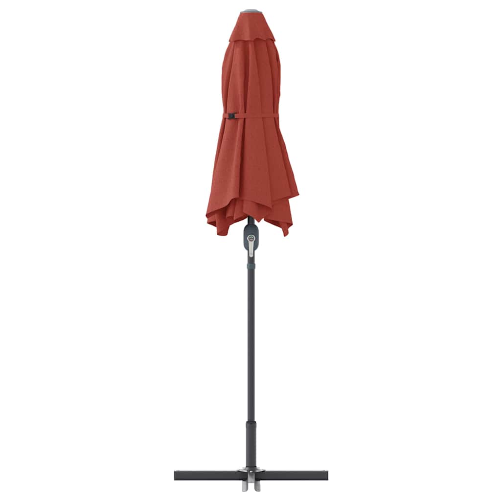 vidaXL Garten-Sonnenschirm Terrakotta 370 x 197 x 239 cm