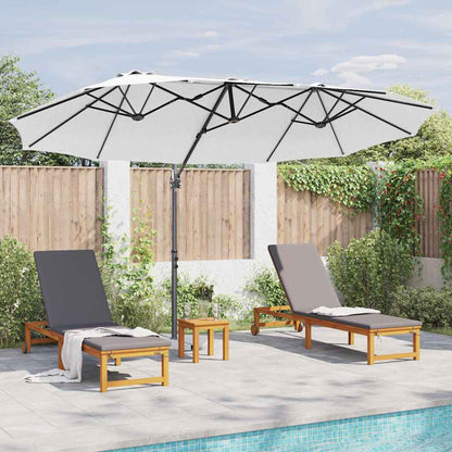 vidaXL Parasol déporté sable 372 x 198 x 243 cm Polyester et aluminium