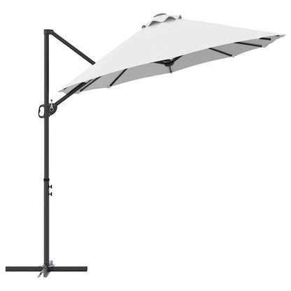 vidaXL Parasol déporté sable 372 x 198 x 243 cm Polyester et aluminium