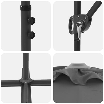 Sonnenschirm Anthrazit 372 x 198 x 243 cm