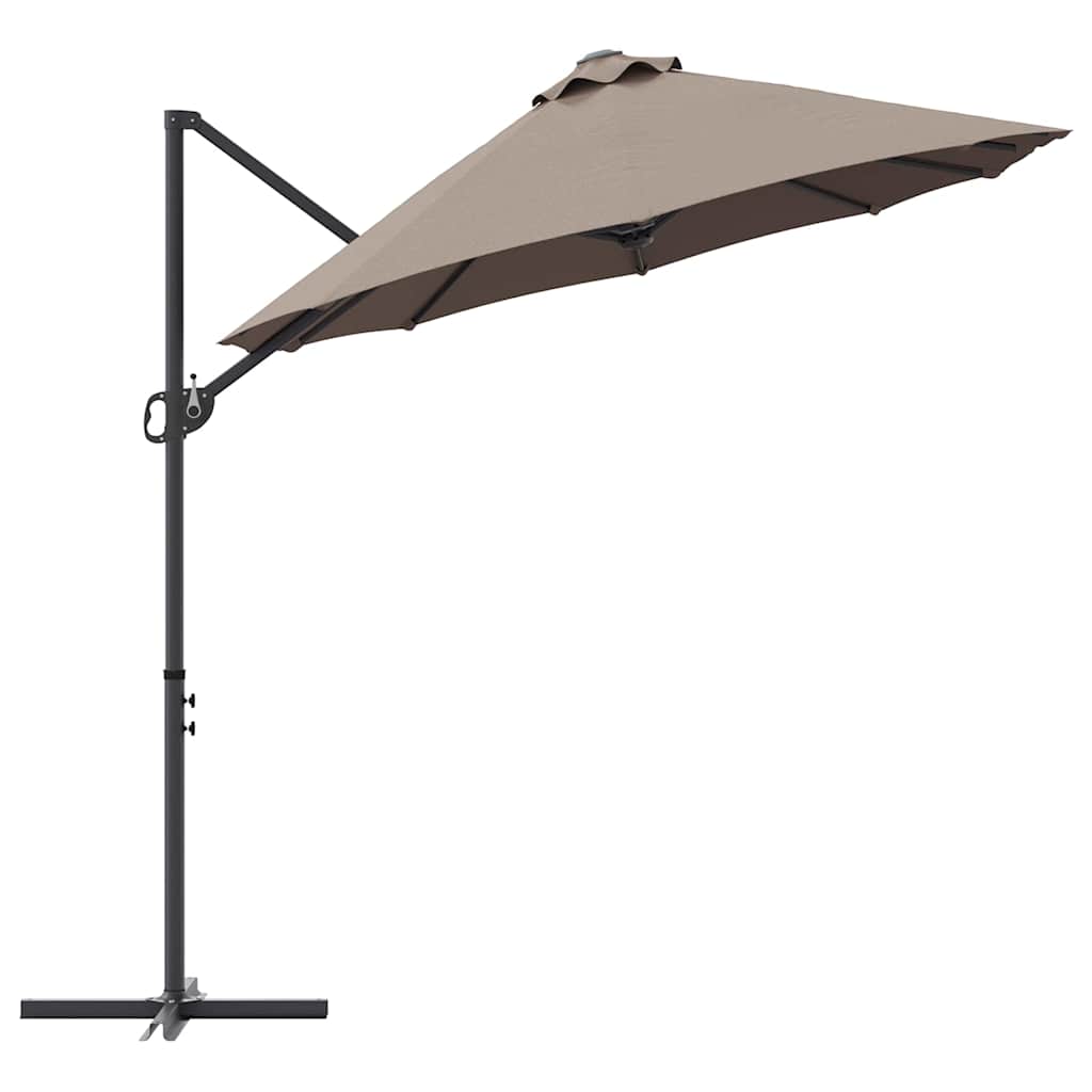 vidaXL Sonnenschirm Taupe 372 x 198 x 243 cm Polyester und Aluminium