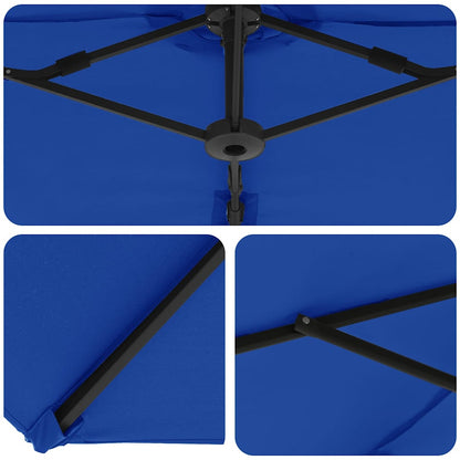 vidaXL Sonnenschirm Azurblau 372 x 198 x 243 cm