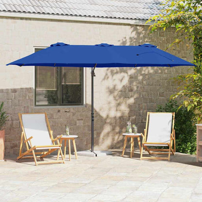vidaXL Sonnenschirm Azurblau 372 x 198 x 243 cm