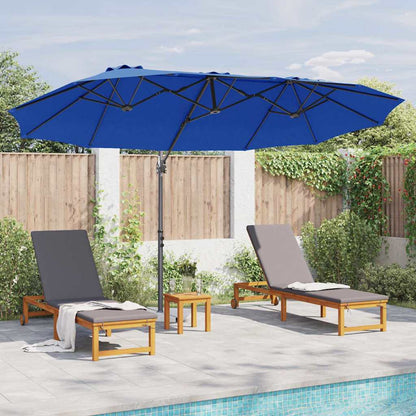 vidaXL Sonnenschirm Azurblau 372 x 198 x 243 cm