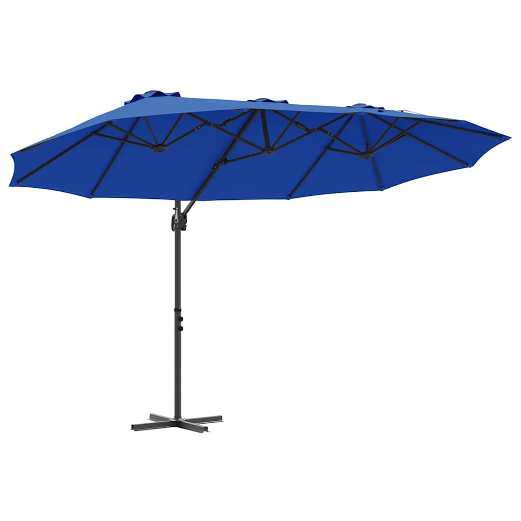 vidaXL Sonnenschirm Azurblau 372 x 198 x 243 cm