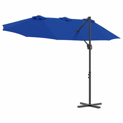 vidaXL Sonnenschirm Azurblau 372 x 198 x 243 cm