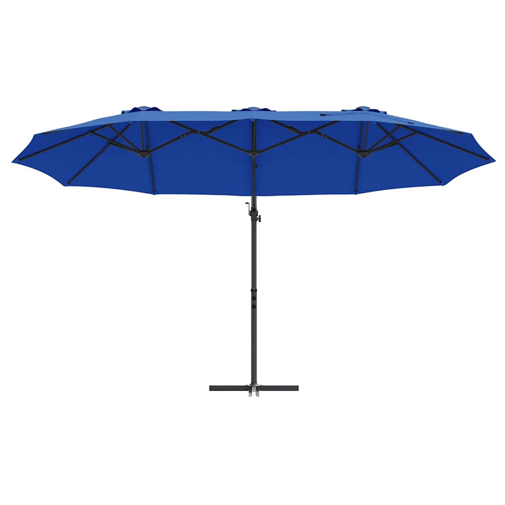 vidaXL Sonnenschirm Azurblau 372 x 198 x 243 cm