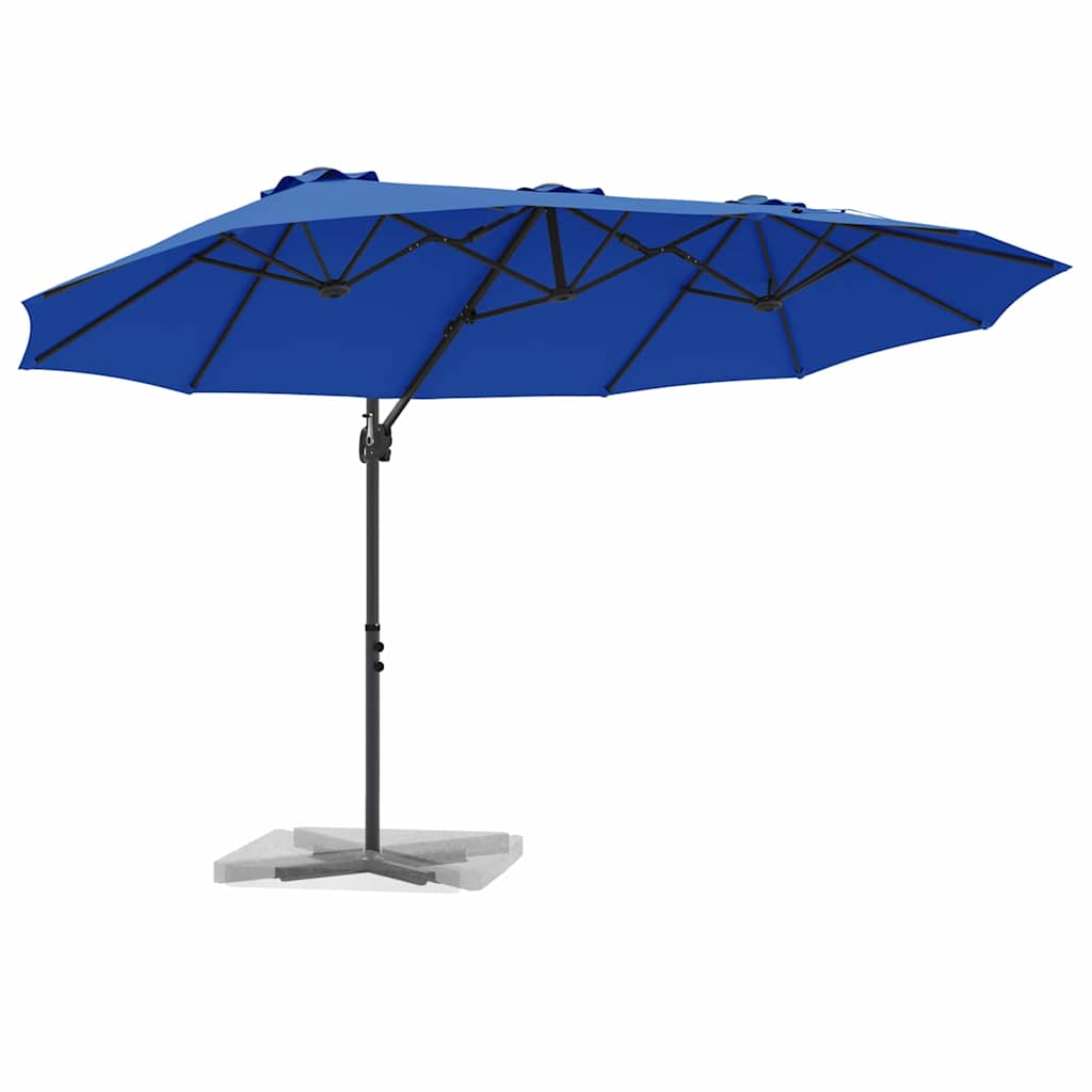 vidaXL Sonnenschirm Azurblau 372 x 198 x 243 cm