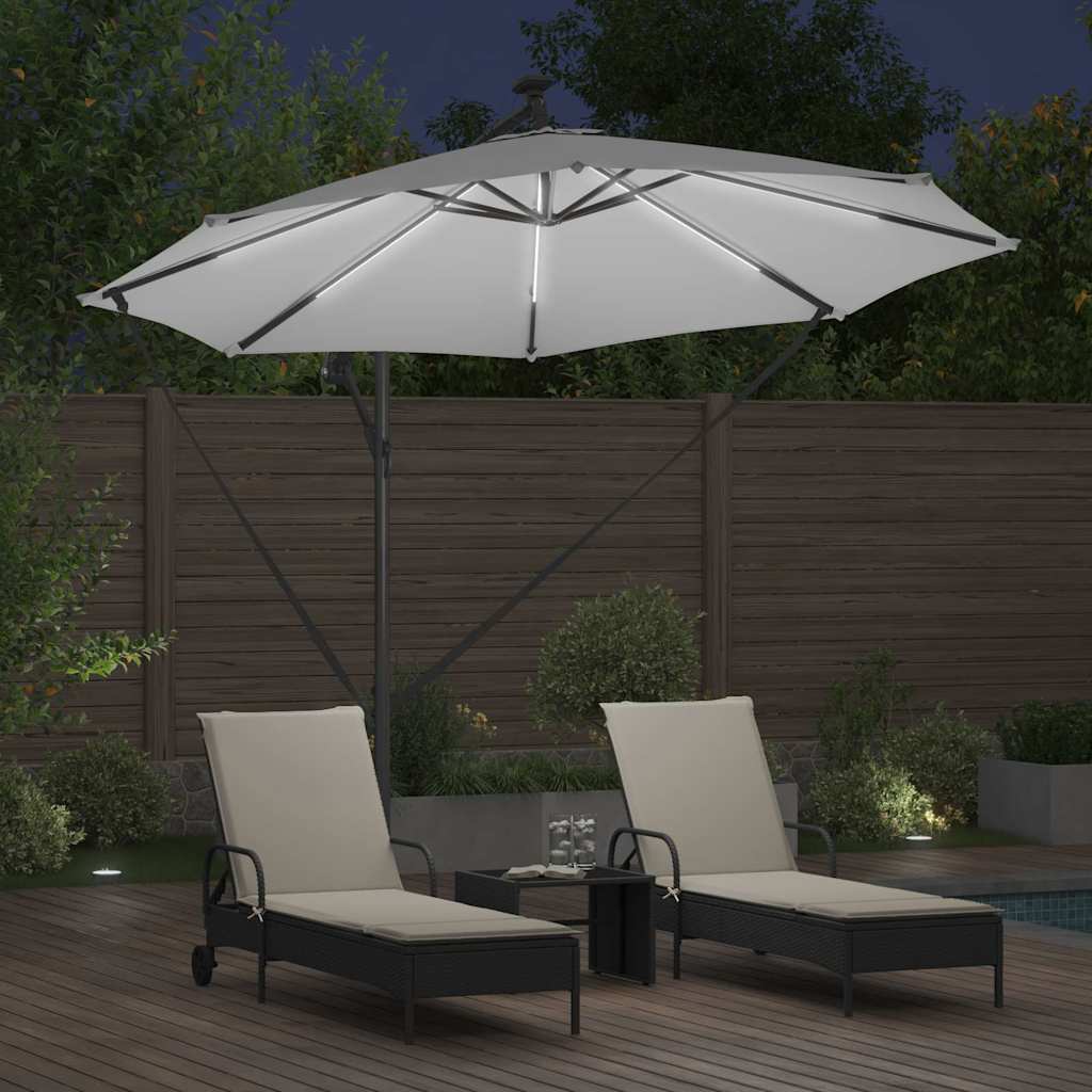 Sonnenschirm Sand 294 x 294 x 248 cm Polyester und Aluminium