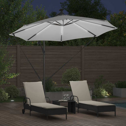 Sonnenschirm Sand 294 x 294 x 248 cm Polyester und Aluminium