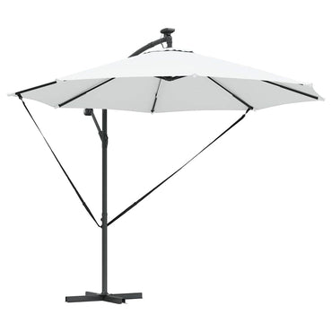 vidaXL Sonnenschirm Sand 294 x 294 x 248 cm Polyester und Aluminium