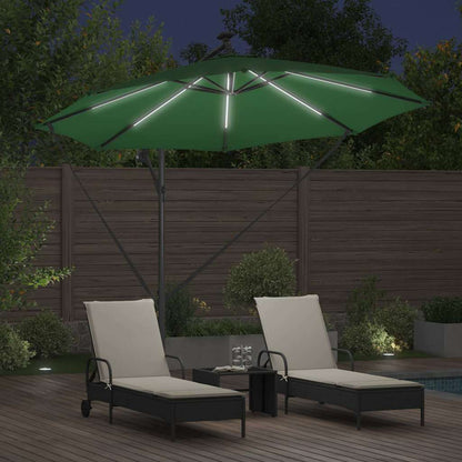 vidaXL Parasol Vert 294 x 294 x 248 cm Polyester et Aluminium