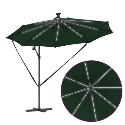 vidaXL Parasol Vert 294 x 294 x 248 cm Polyester et Aluminium