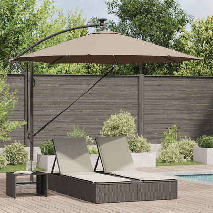 vidaXL Sonnenschirm Taupe 294 x 294 x 248 cm Polyester und Aluminium