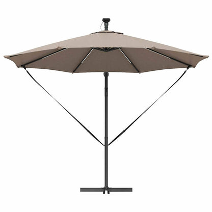 vidaXL Sonnenschirm Taupe 294 x 294 x 248 cm Polyester und Aluminium