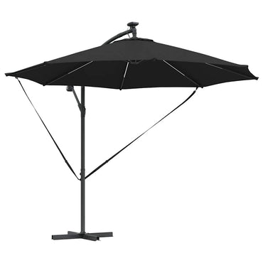vidaXL Sonnenschirm Schwarz 294 x 294 x 248 cm Polyester und Aluminium