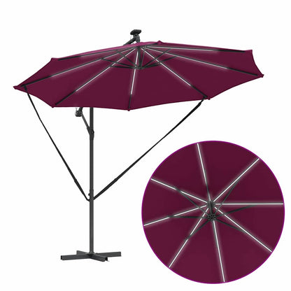 vidaXL Sonnenschirm Bordeauxrot 294 x 294 x 248 cm