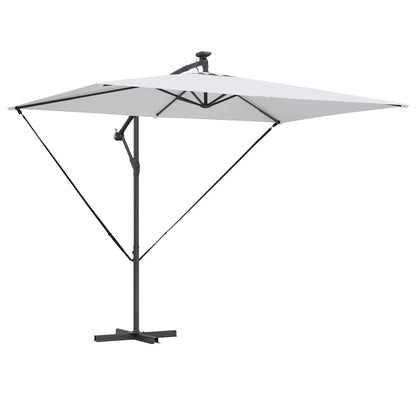vidaXL Sonnenschirm Sand 294 x 200 x 270 cm Polyester und Aluminium