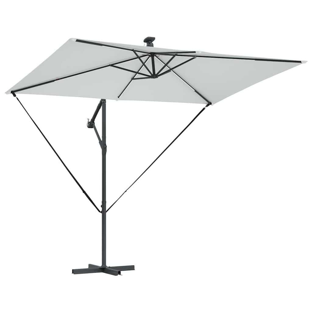 vidaXL Sonnenschirm Sand 294 x 200 x 270 cm Polyester und Aluminium
