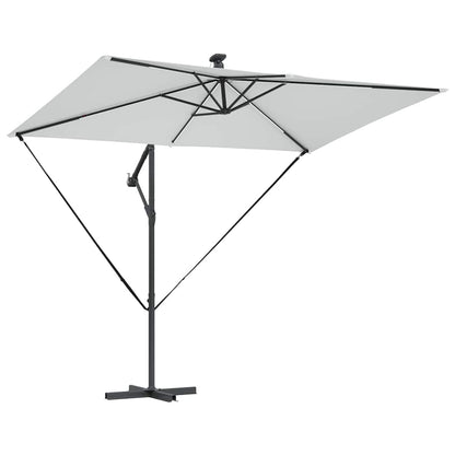 vidaXL Sonnenschirm Sand 294 x 200 x 270 cm Polyester und Aluminium
