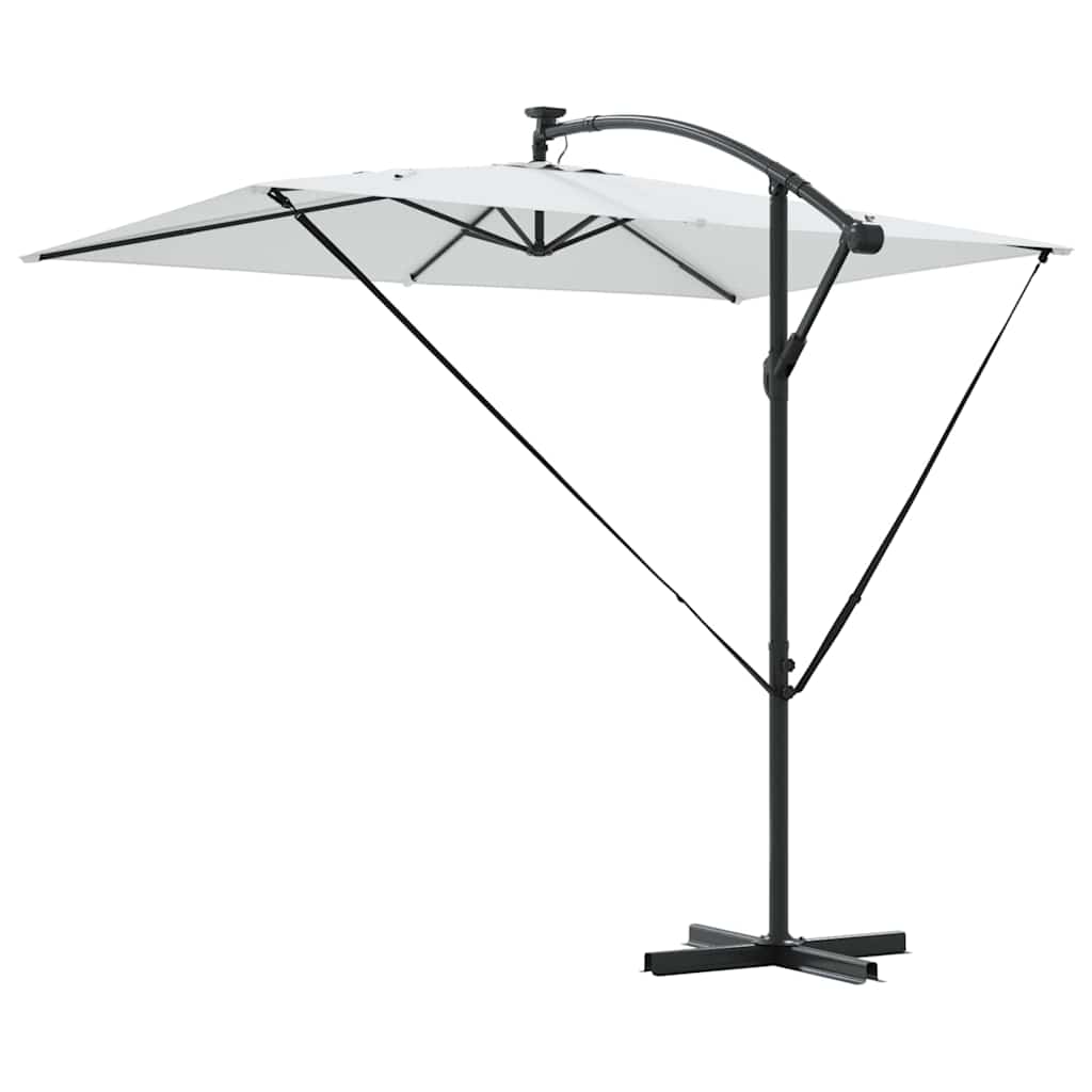 vidaXL Sonnenschirm Sand 294 x 200 x 270 cm Polyester und Aluminium