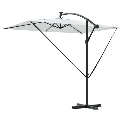 vidaXL Sonnenschirm Sand 294 x 200 x 270 cm Polyester und Aluminium