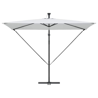 vidaXL Sonnenschirm Sand 294 x 200 x 270 cm Polyester und Aluminium