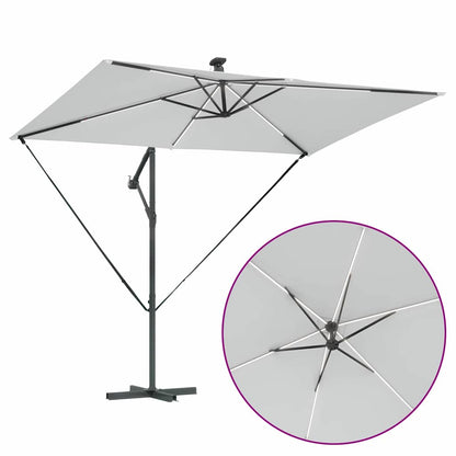vidaXL Sonnenschirm Sand 294 x 200 x 270 cm Polyester und Aluminium