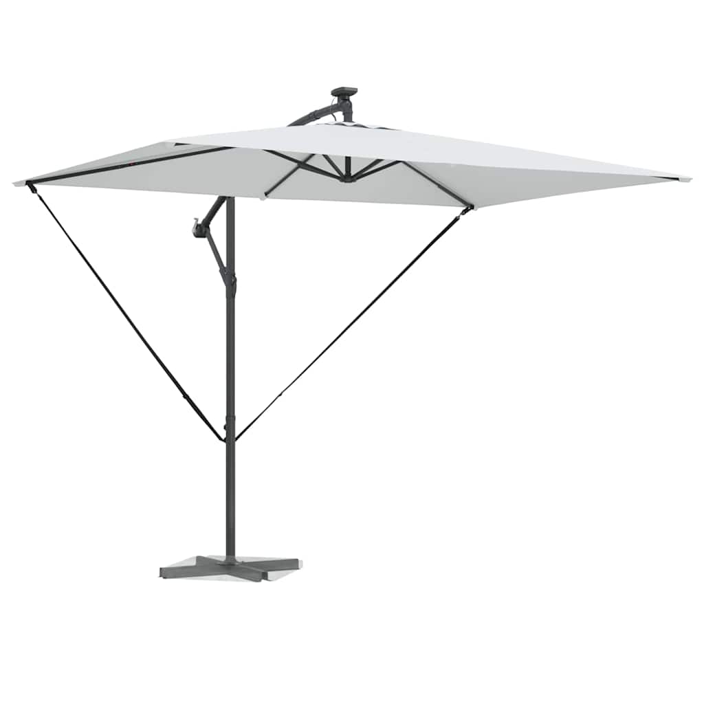 vidaXL Sonnenschirm Sand 294 x 200 x 270 cm Polyester und Aluminium