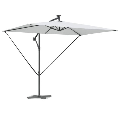 vidaXL Sonnenschirm Sand 294 x 200 x 270 cm Polyester und Aluminium