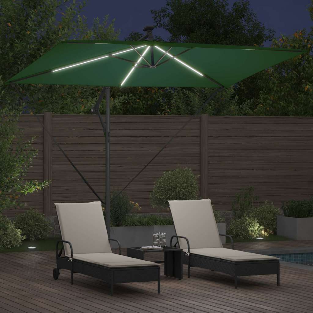 vidaXL Sonnenschirm Grün 294 x 200 x 270 cm Polyester und Aluminium
