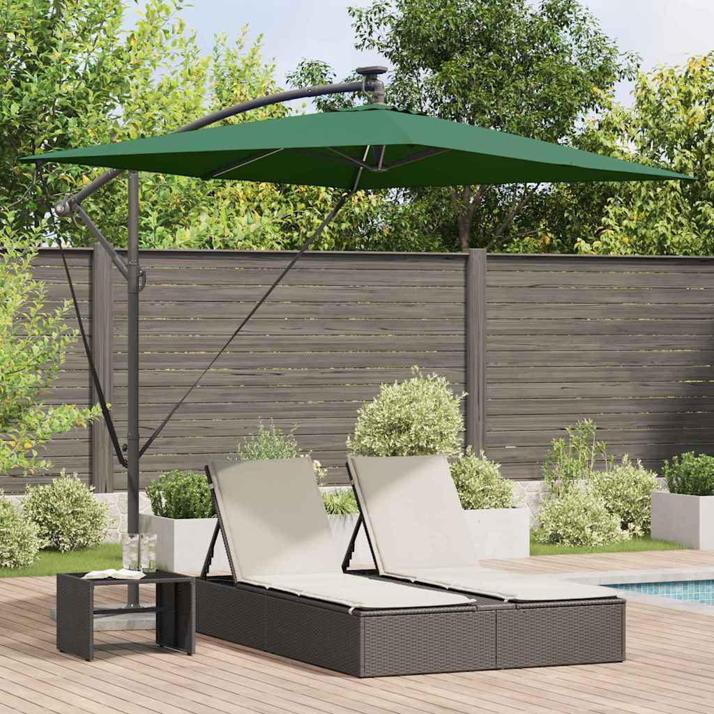 vidaXL Sonnenschirm Grün 294 x 200 x 270 cm Polyester und Aluminium