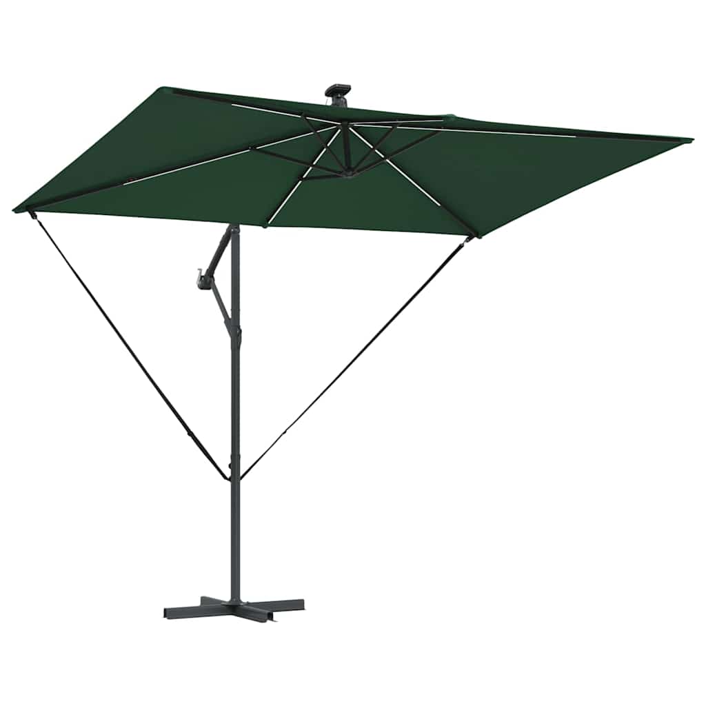 vidaXL Sonnenschirm Grün 294 x 200 x 270 cm Polyester und Aluminium