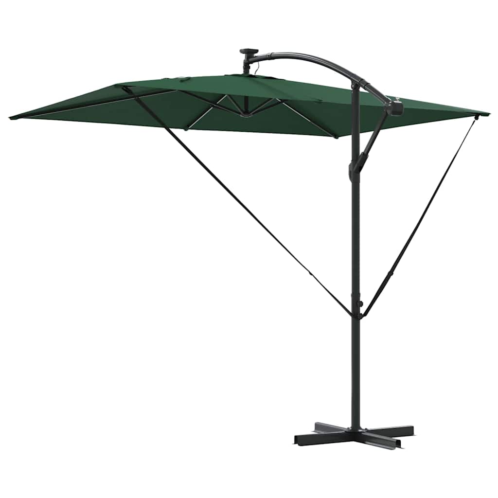 vidaXL Sonnenschirm Grün 294 x 200 x 270 cm Polyester und Aluminium
