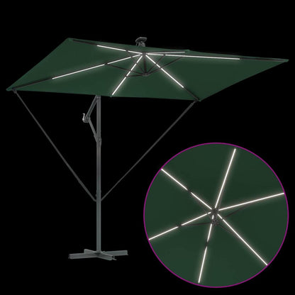 vidaXL Sonnenschirm Grün 294 x 200 x 270 cm Polyester und Aluminium