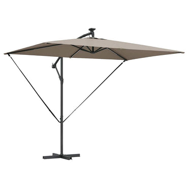 vidaXL Sonnenschirm Taupe 294 x 200 x 270 cm Polyester und Aluminium