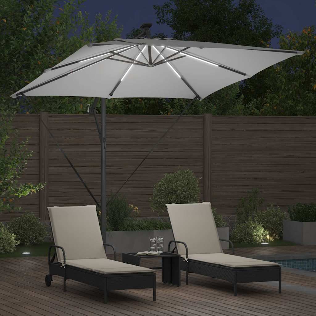 vidaXL Auskragender Bananenschirm Sand 249 x 249 x 250 cm
