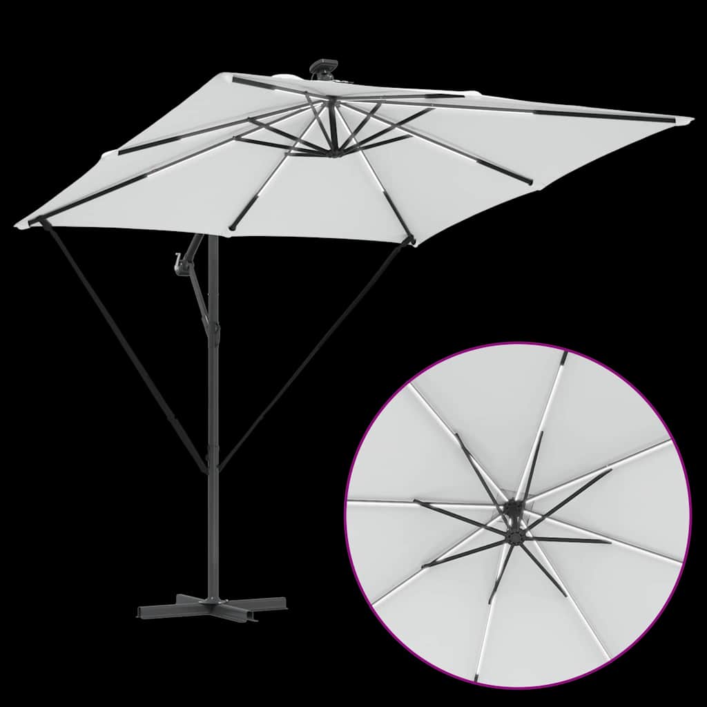 vidaXL Auskragender Bananenschirm Sand 249 x 249 x 250 cm