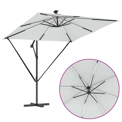 vidaXL Auskragender Bananenschirm Sand 249 x 249 x 250 cm