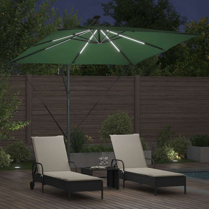 vidaXL Parasol déporté bananier vert 249 x 249 x 250 cm