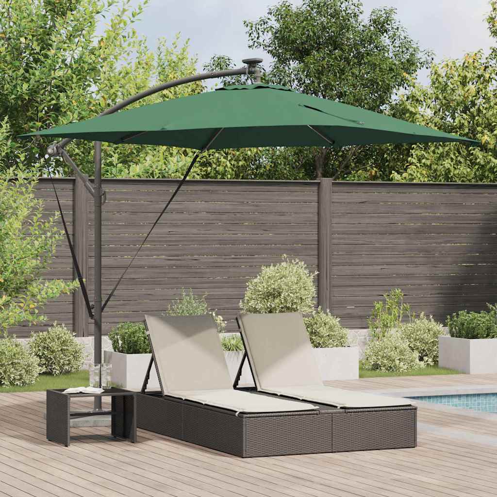 vidaXL Parasol déporté bananier vert 249 x 249 x 250 cm