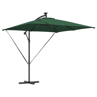 vidaXL Parasol déporté bananier vert 249 x 249 x 250 cm