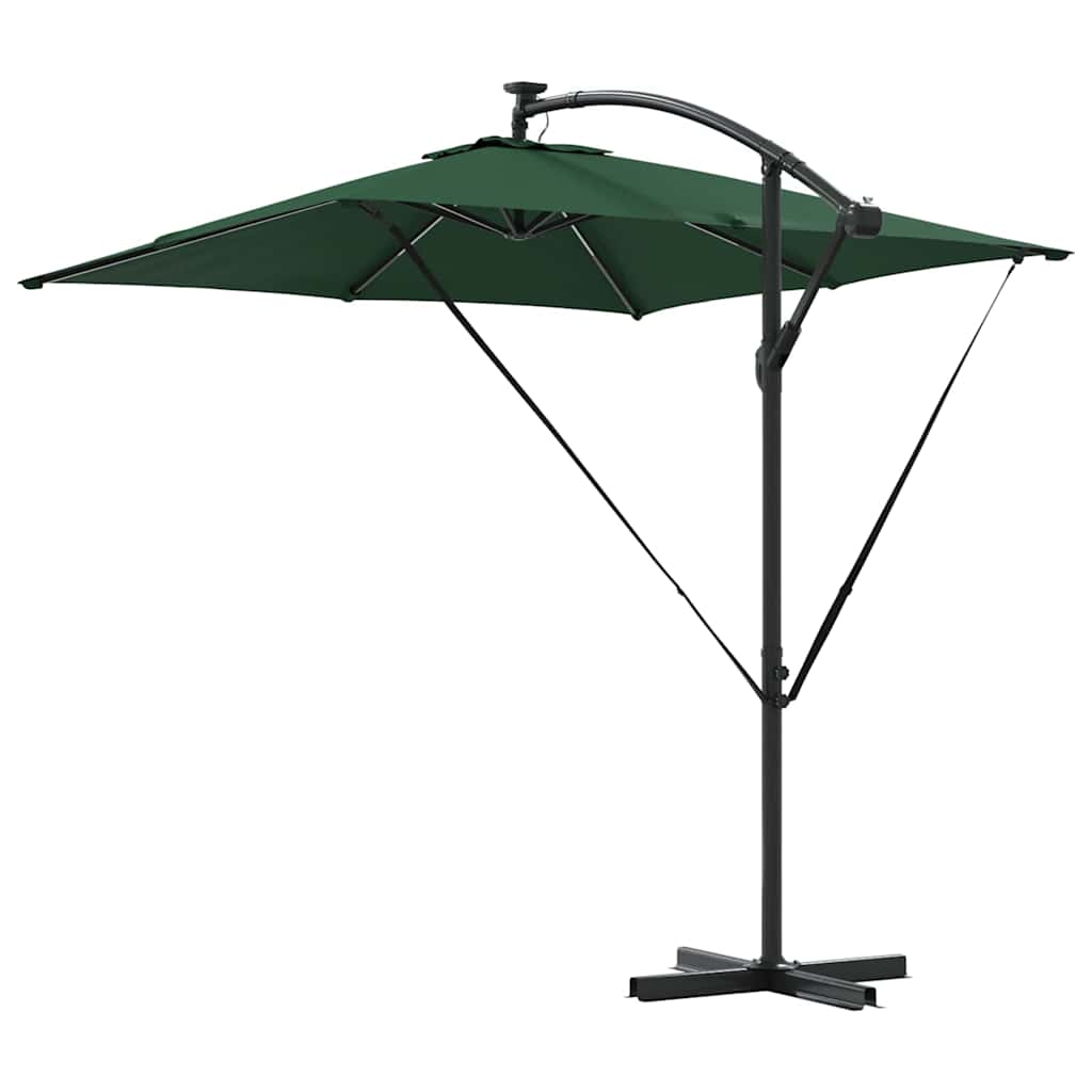 vidaXL Parasol déporté bananier vert 249 x 249 x 250 cm