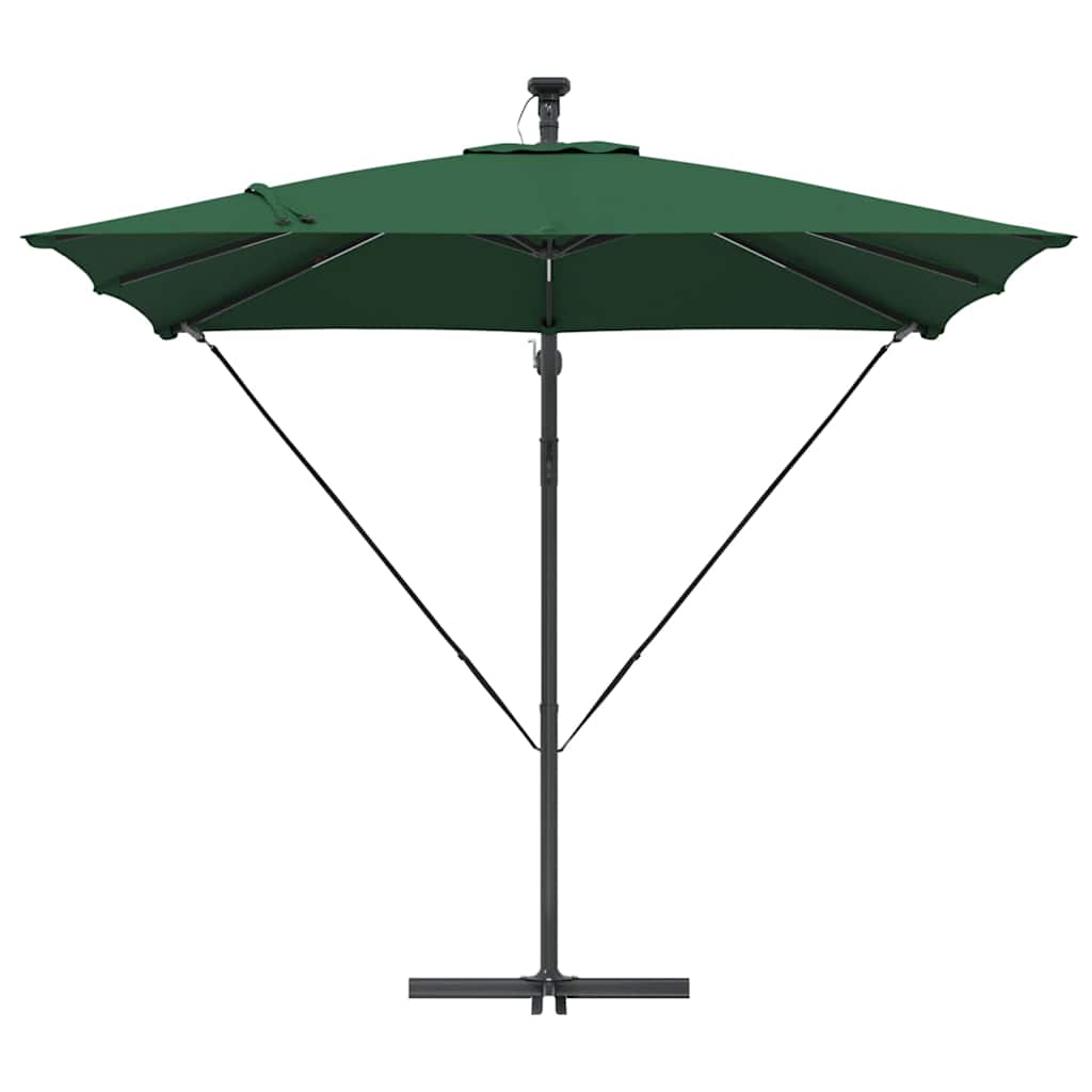 vidaXL Parasol déporté bananier vert 249 x 249 x 250 cm