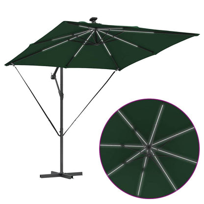 vidaXL Parasol déporté bananier vert 249 x 249 x 250 cm