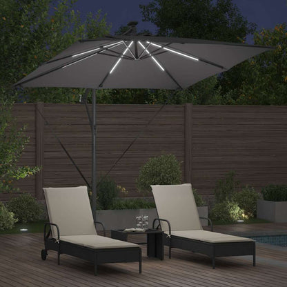 vidaXL Parasol déporté Banane anthracite 249 x 249 x 250 cm