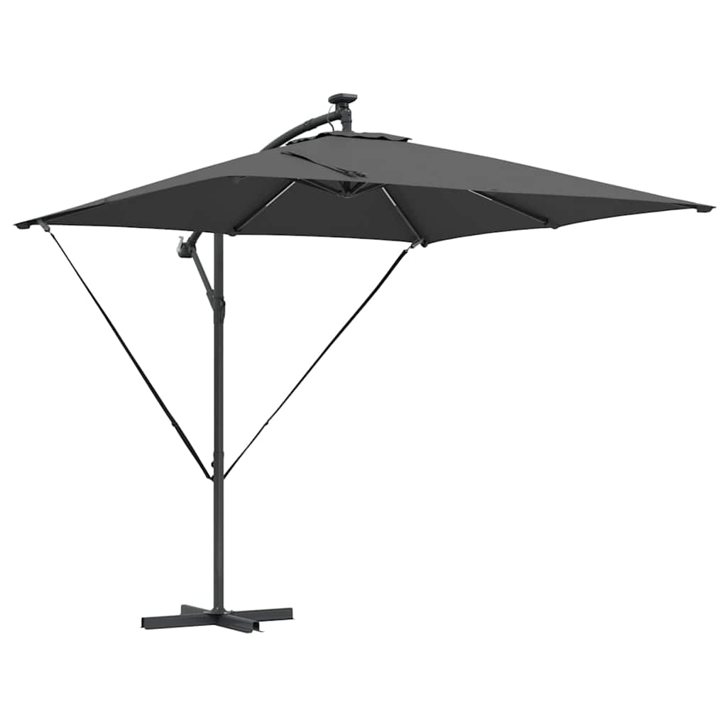 vidaXL Parasol déporté Banane anthracite 249 x 249 x 250 cm